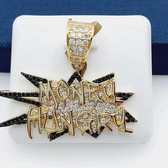 "14K Gold Plated Cubic Zircon Pendant, INUS1BR090 - Picture 1 of 9
